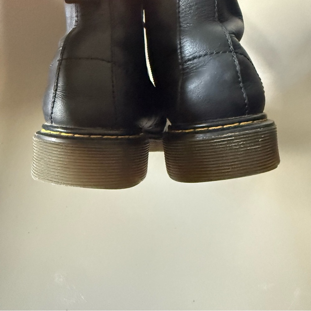 Black Side Zip / Lace up Dr. Martens Boots for Big Girl Size 4 - Picture 5 of 14